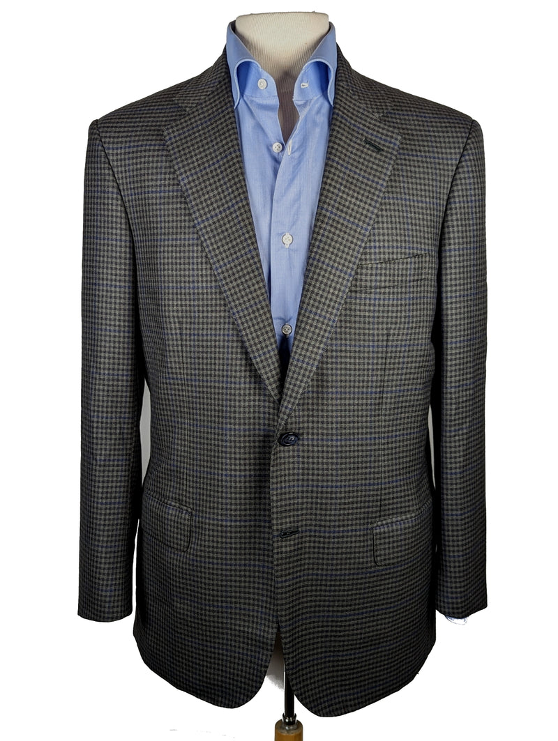 Brioni Sport Coat 40R Green Check 2-Button Wool