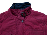 Barbour Ladies International Belted Jacket 8 US Red Hilberry Waxed Cotton