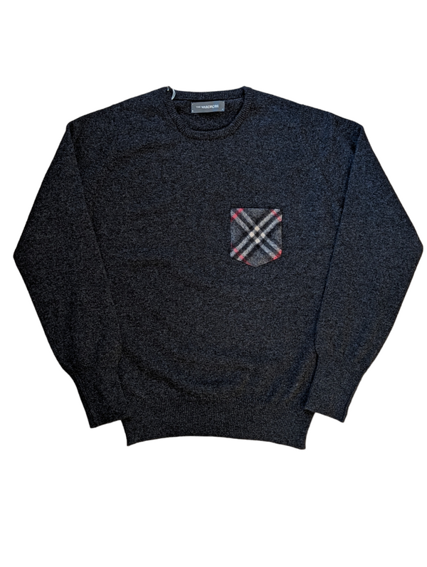The Wardrobe/Burberry Sweater Charcoal Crew neck Lambswool