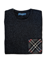 The Wardrobe/Burberry Sweater Charcoal Crew neck Lambswool