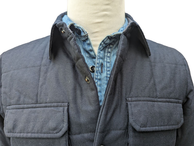 Aspesi Field Jacket XS/S Navy Thermore Padded Wool – eHABERDASHER Aspesi Field Jacket XS/S Navy Thermore Padded Wool – eHABERDASHER
