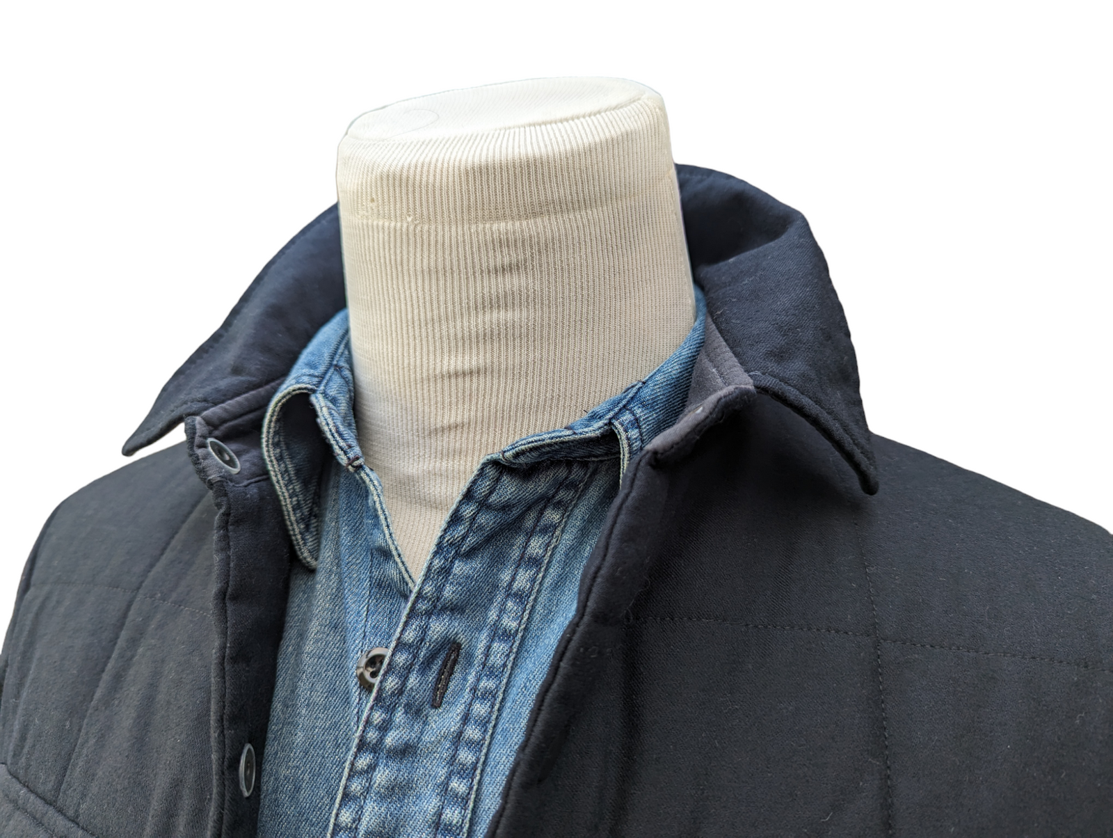 ASPES ネイビー 3492-4111291024 Aspesi Field Jacket XS/S Navy Thermore Padded Wool – eHABERDASHER