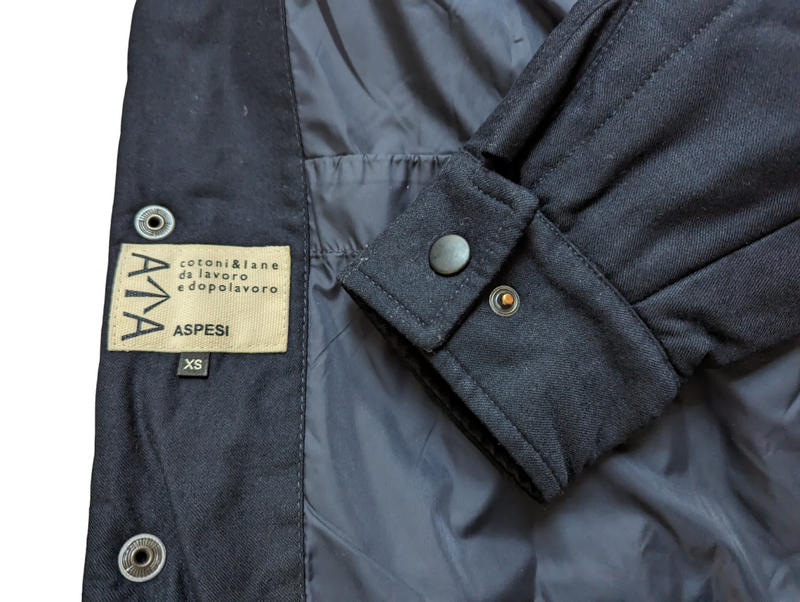 Aspesi Field Jacket XS/S Navy Thermore Padded Wool