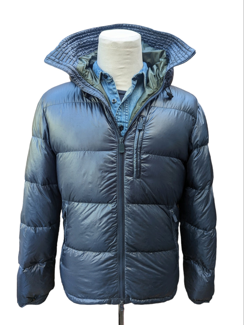 Aspesi Jacket M Navy Blue Hooded Down Puffer