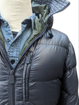 Aspesi Jacket M Navy Blue Hooded Down Puffer