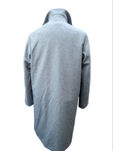 Fay Coat M/L Dark Stone Grey Double Breasted Wool/Cashmere