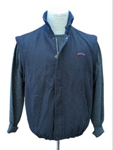 Paul & Shark Convertible Jacket M Navy Blue Wool Blend