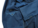 Corneliani Unconstructed Sport Coat 39/40R Washed navy blue 2-button Cotton/Nylon