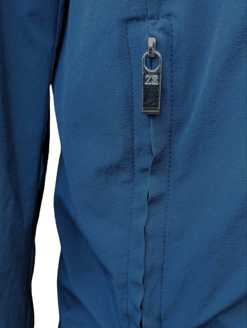 Z Zegna Hooded Jacket M Navy Blue Polyester