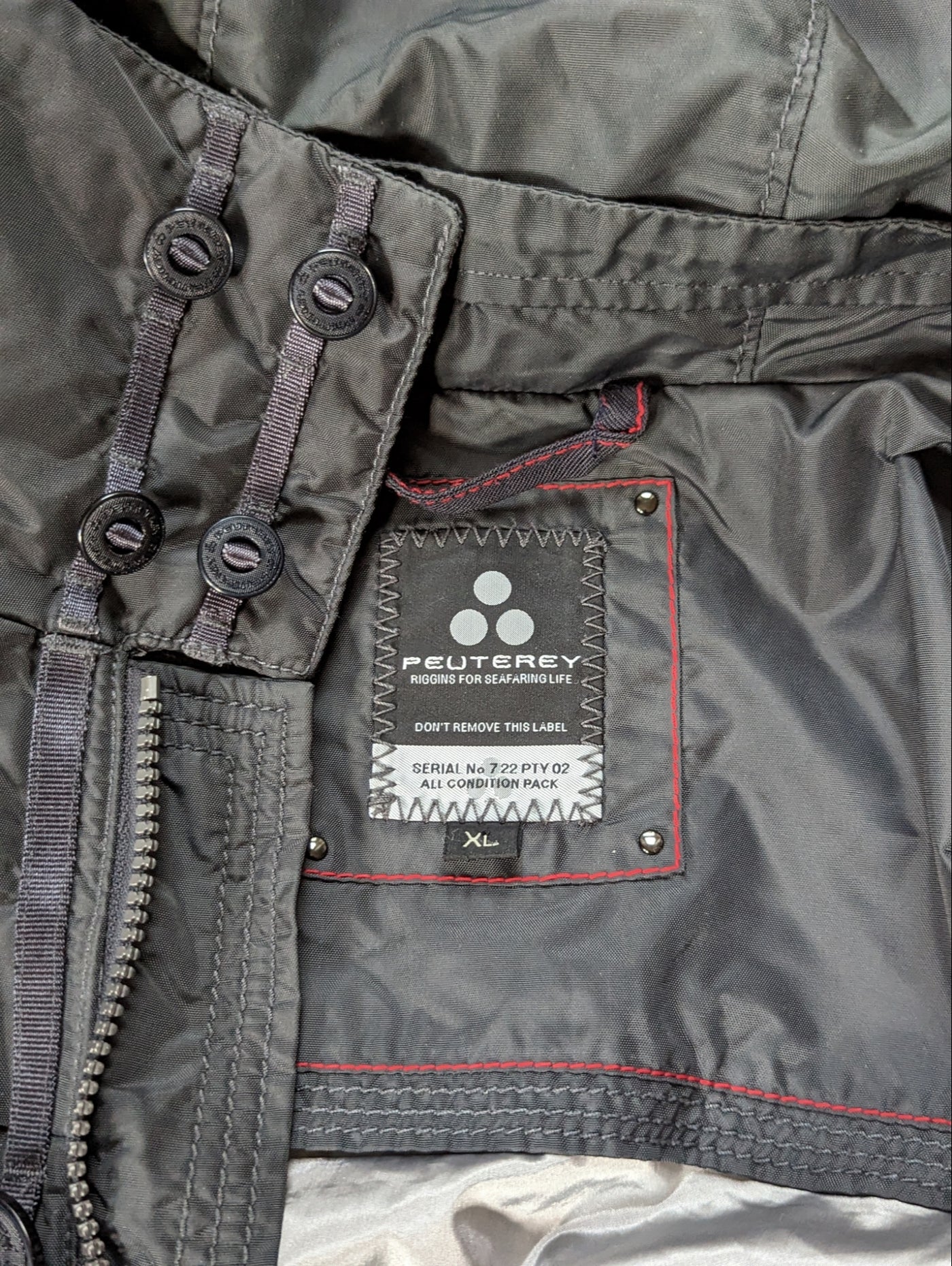 Peuterey Hooded Down Jacket XL Graphite Grey Poliamid – eHABERDASHER