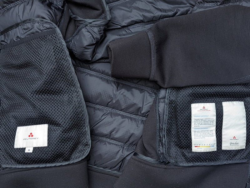 Peuterey Hooded Down Hybrid Jacket S/M Black Poliamid/Scuba