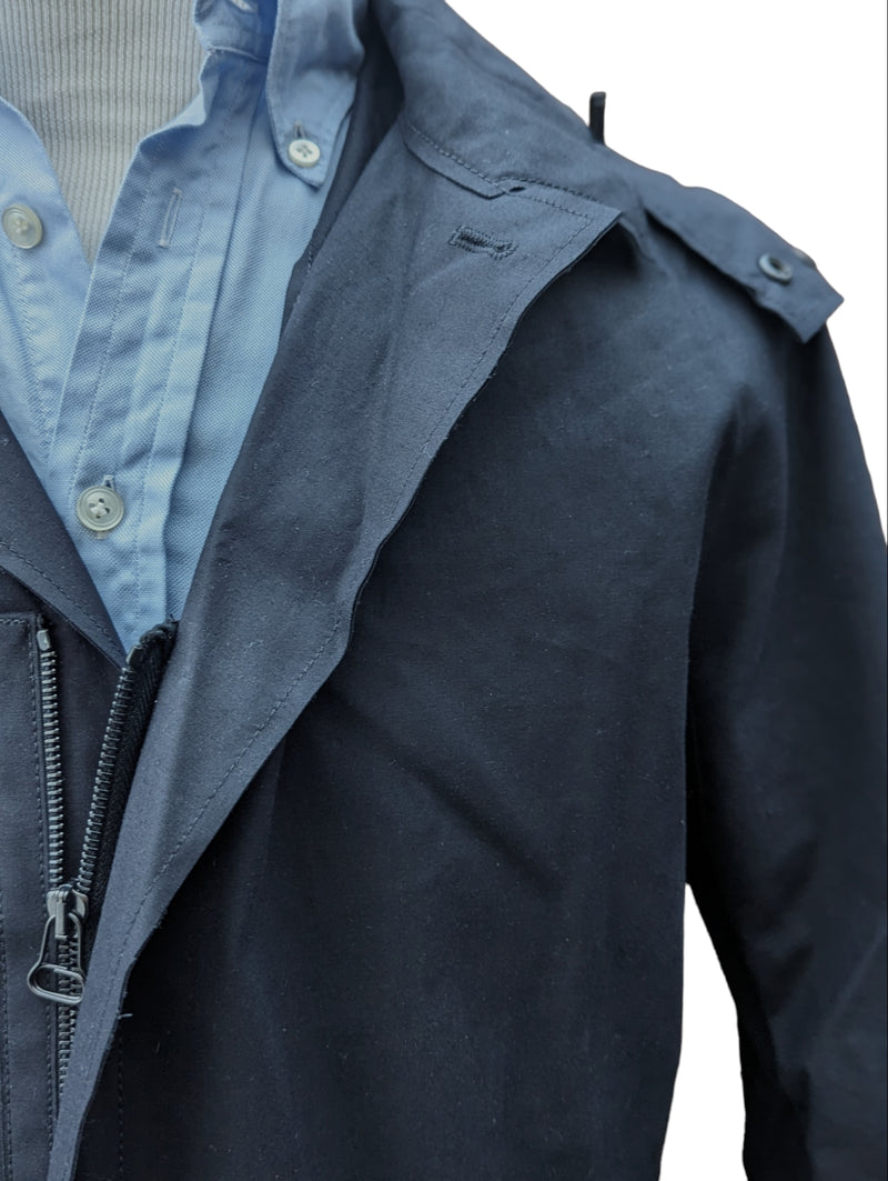 Lanvin Parka Mac Coat XS/S Navy Cotton Blend