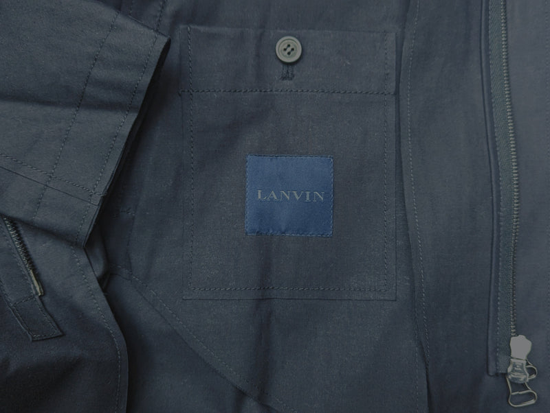 Lanvin Parka Mac Coat XS/S Navy Cotton Blend