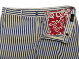 Paul & Shark Shorts 32 Blue/White Seersucker Stripes Pure Cotton