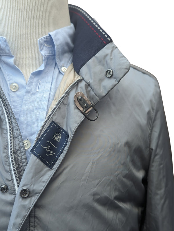 Fay Jacket S/M Silver Light Down-filled Poliamide