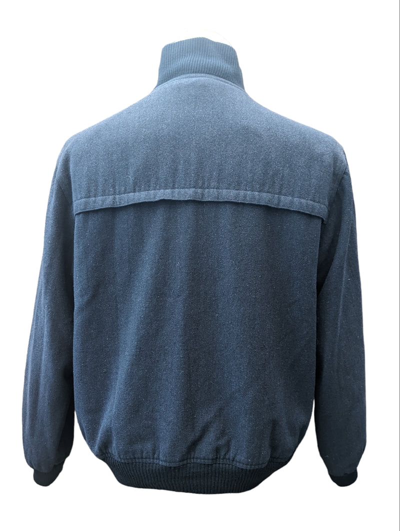 Paul & Shark Bomber Jacket M/L Greyish Blue Wool Blend