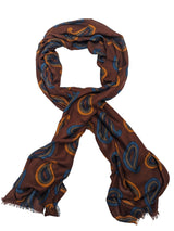 Battisti Scarf Rusty Brown Paisleys Modal/Cashmere whisper