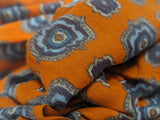 Battisti Scarf Burnt Orange Squared Medallions Modal/Cashmere whisper