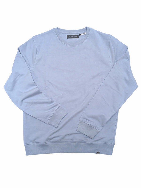 The Wardrobe Crew Sweatshirt Powder Blue Organic Cotton