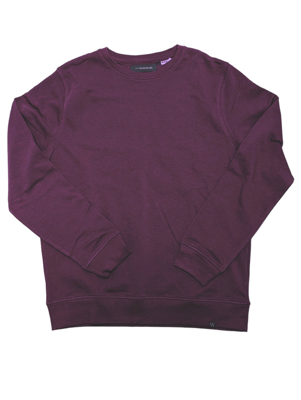 The Wardrobe Crew Sweatshirt Burgundy Organic Cotton