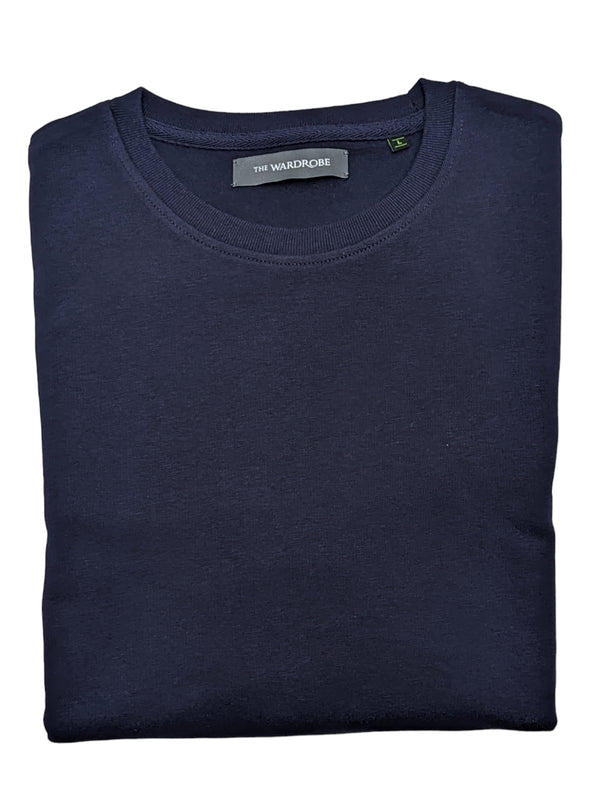 The Wardrobe Crew Sweatshirt Navy Blue Organic Cotton