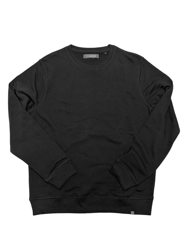 The Wardrobe Crew Sweatshirt Black Organic Cotton