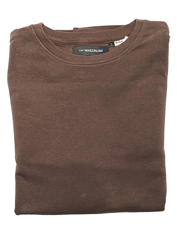 The Wardrobe Crew Sweatshirt Cocoa Brown Organic Cotton