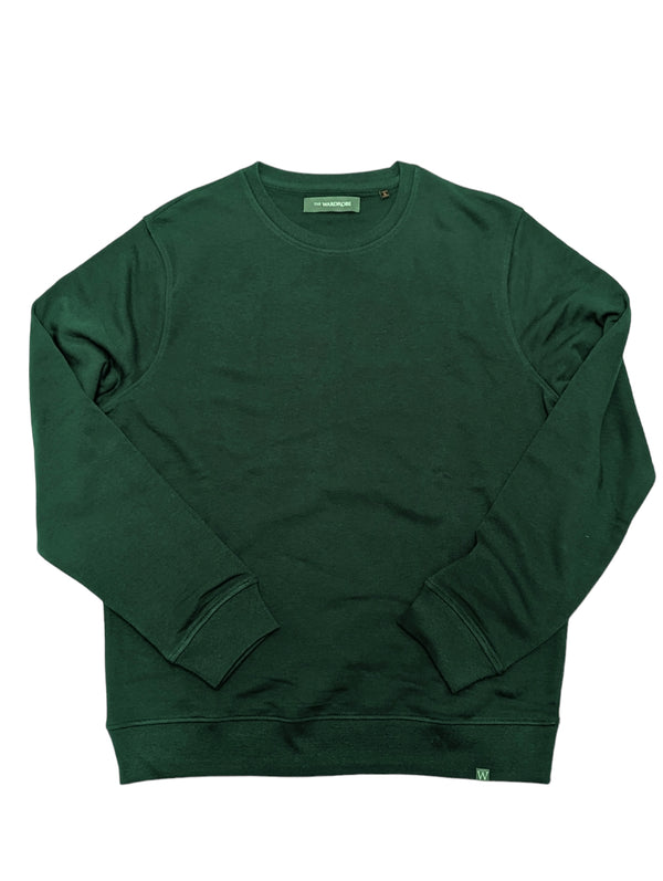 The Wardrobe Crew Sweatshirt Forest Green Organic Cotton