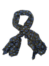 Battisti Scarf Olive Green Star Medallions Modal/Cashmere whisper