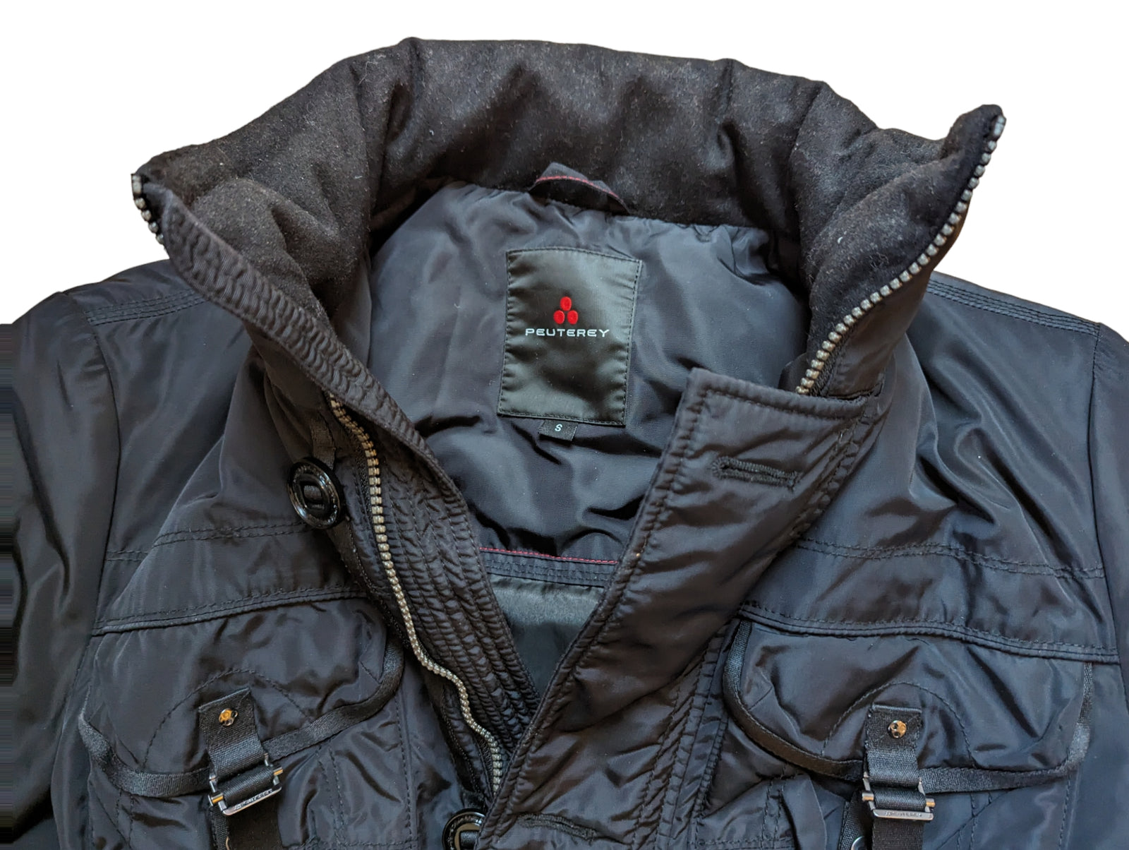 Peuterey Down Field Coat S Black Poliamid – eHABERDASHER