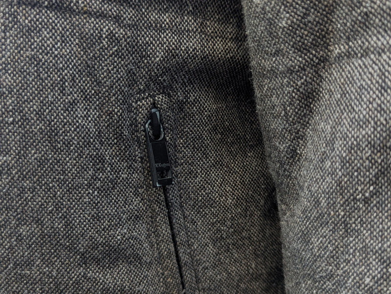 Z Zegna Down Jacket S/M Grey Donegal  Wool Blend