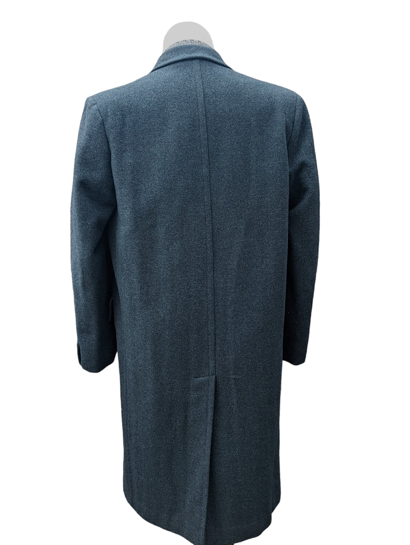 Vintage Dunn & Co. Coat 40R/42R Charcoal 3-button Pure Heavy Wool Crombie