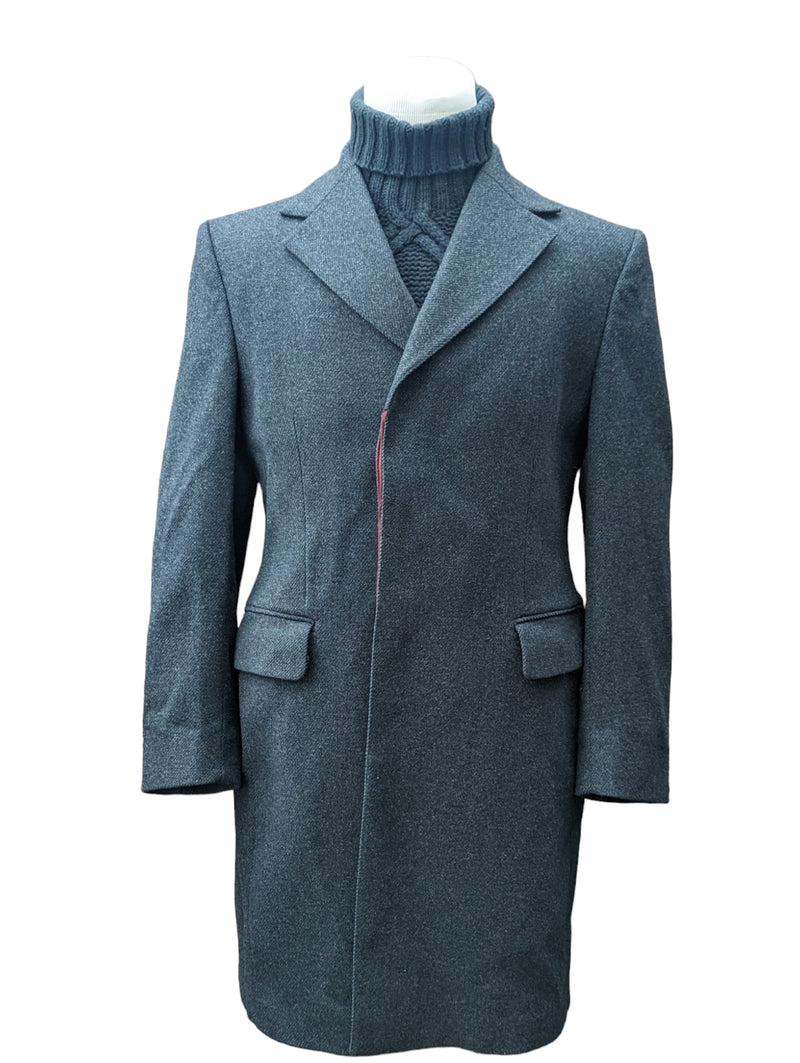 Vintage Hornes Royal Warrant Coat M/40R Charcoal 3-button Pure Heavy Wool