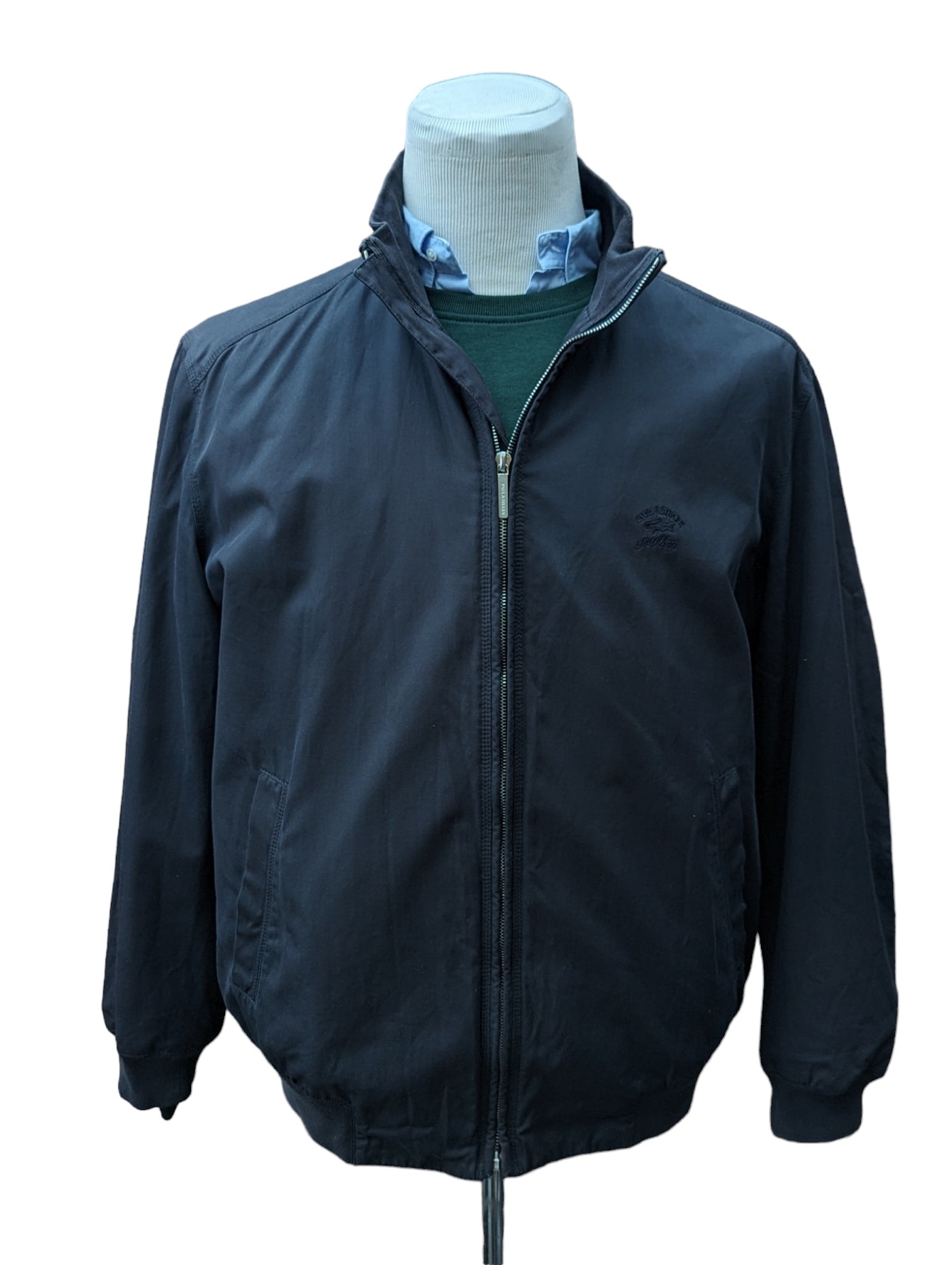 Paul & Shark Bomber Jacket L Navy Loro Piana Cotton – eHABERDASHER
