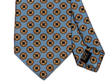 Drake's Tie: Sky Blue geometric print, Silk