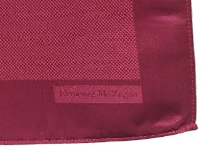 Zegna Pocket Square: Cherry red, pure silk