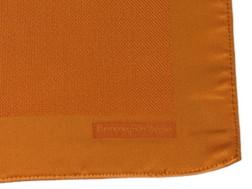 Zegna Pocket Square: Orange, pure silk