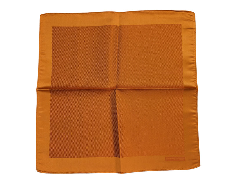 Zegna Pocket Square: Orange, pure silk