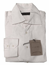 LBM 1911 Shirt 16, White Jacquard weave Spread collar Cotton