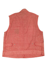 LBM 1911 Vest/Gilet L/52 Salmon Zip Front Linen/Resin