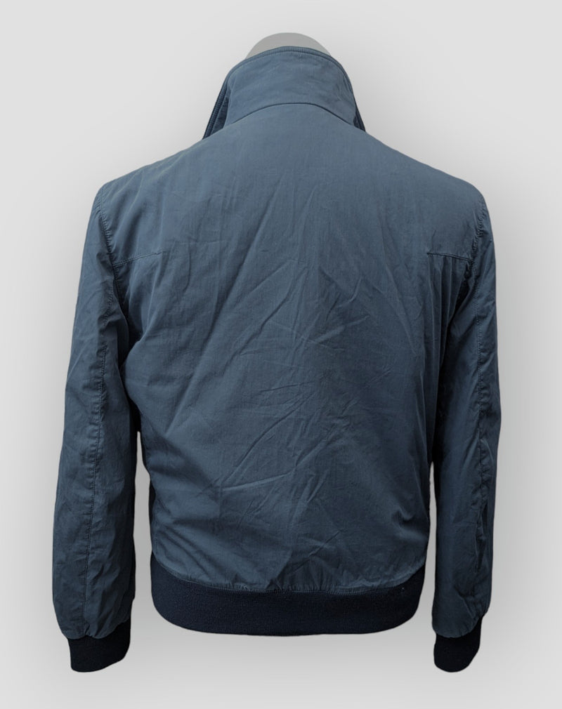 Aquascutum Jacket Washed Navy Blue Cotton/Poliamide