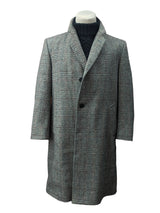 Vintage Norman Simmons Co Tweed Coat L/42 Earthy Grey Plaid 3-button Pure Wool Crombie