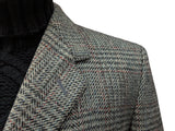Vintage Norman Simmons Co Tweed Coat L/42 Earthy Grey Plaid 3-button Pure Wool Crombie