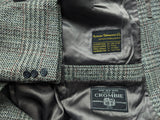 Vintage Norman Simmons Co Tweed Coat L/42 Earthy Grey Plaid 3-button Pure Wool Crombie