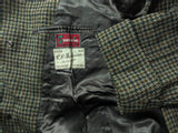 Vintage Sumrie Tweed Raglan Coat 42/44R Dark Earthy Grey Check 3-button Pure Wool