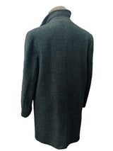 Vintage Burton DB Coat L/XL Muted Dark Green Check Wool/Cashmere/Mohair