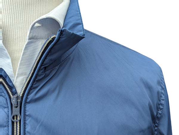 Fay Jacket L/XL Zip Front Blue Polyester