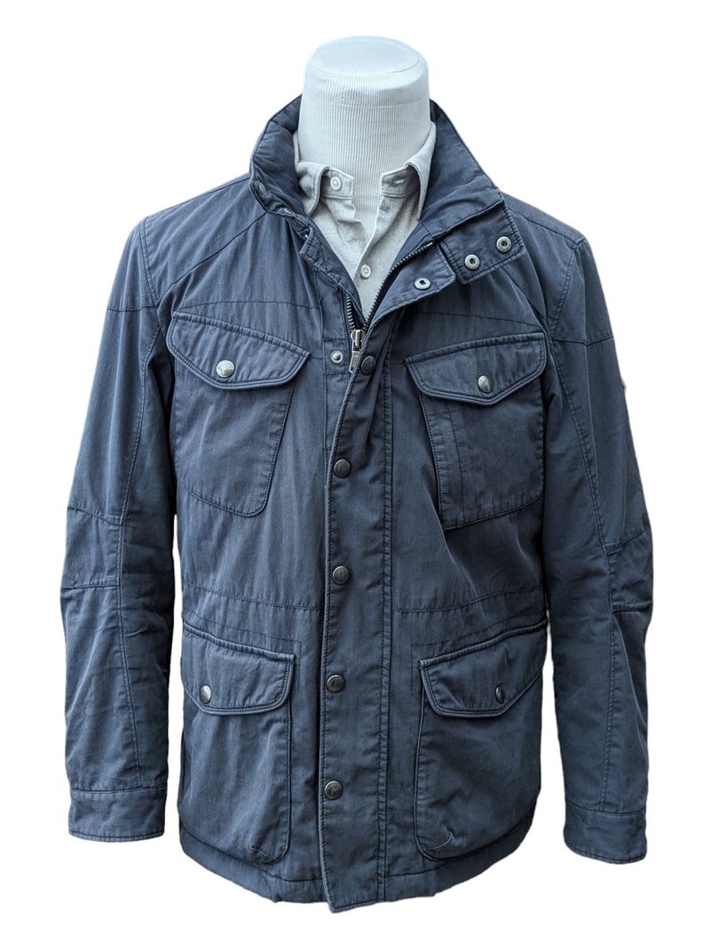 Hackett Velospeed Field Jacket L Faded Navy Blue Cotton/Nylon