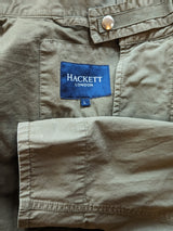 Hackett Field Jacket L Faded Khaki Green Cotton