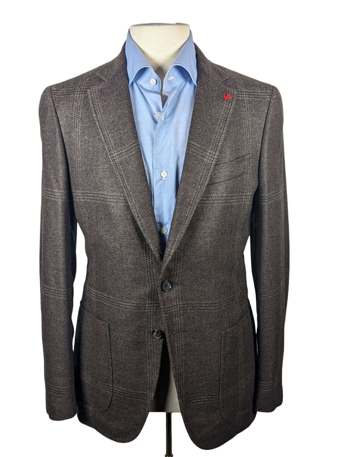 Isaia Sport Coat 38R Soft Brown Plaid Wool/Silk – eHABERDASHER